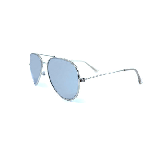 Sunglasses - Archer Aviators - Silver with mirror lens