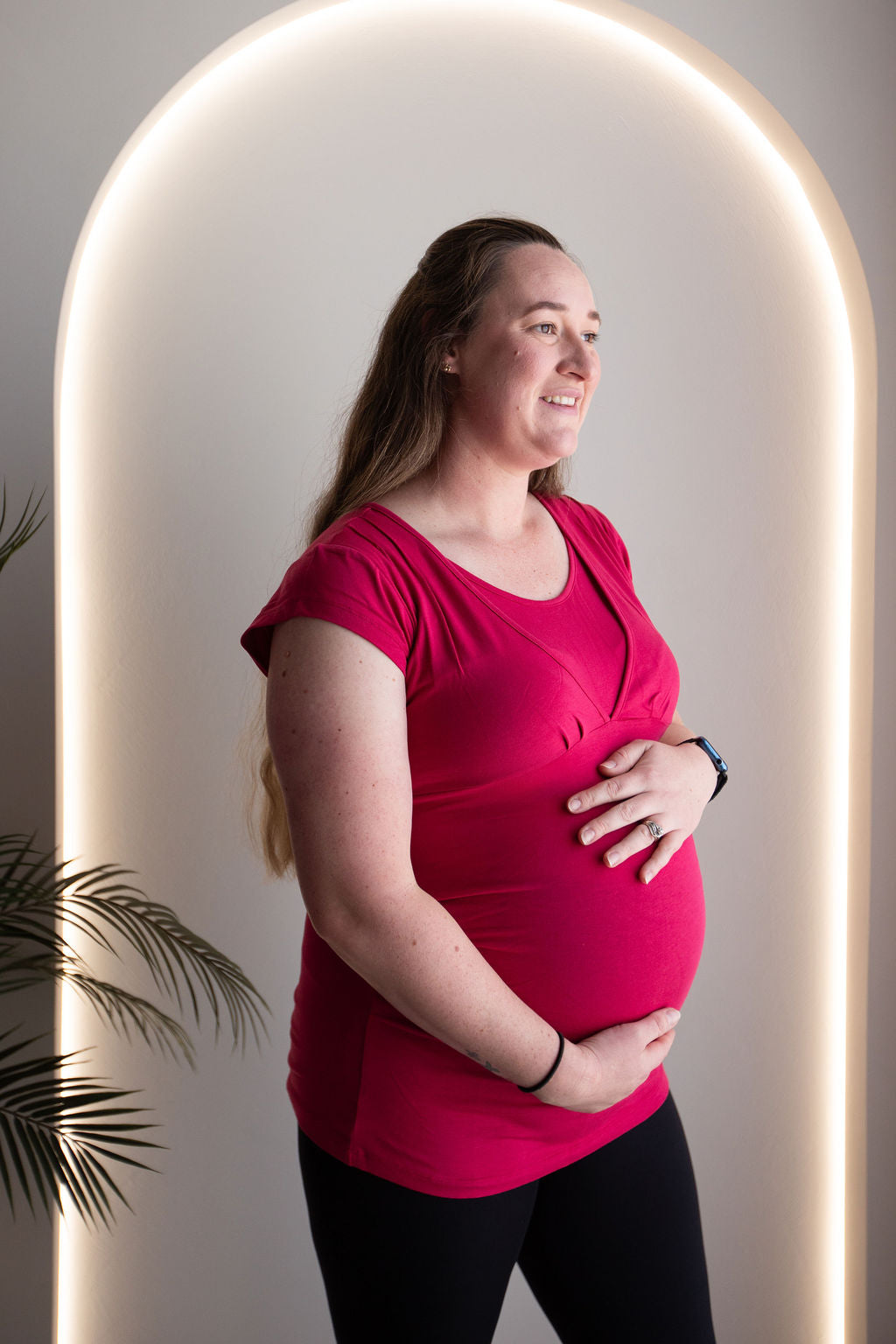 Born Maternity Breast Feeding Top (Pink)