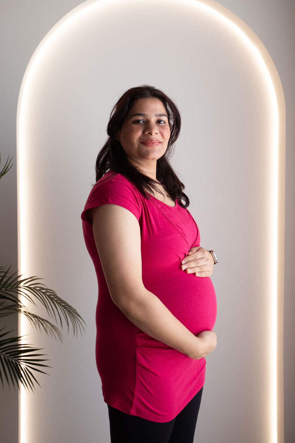 Born Maternity Breast Feeding Top (Pink)