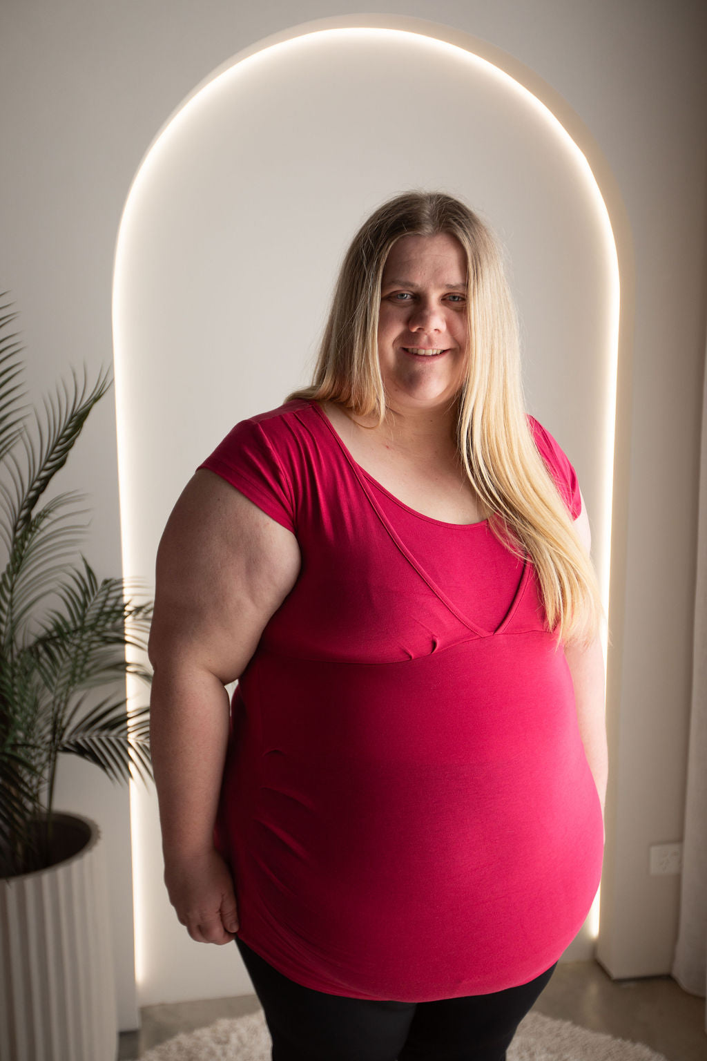 Born Maternity Breast Feeding Top (Pink)