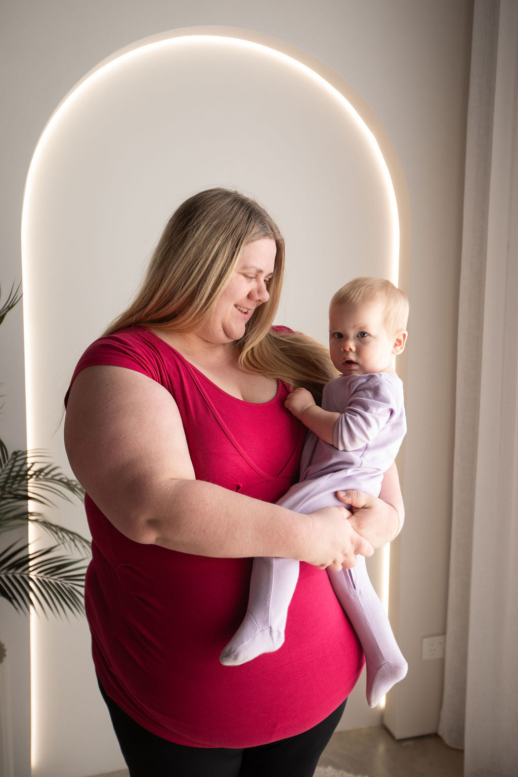 Born Maternity Breast Feeding Top (Pink)