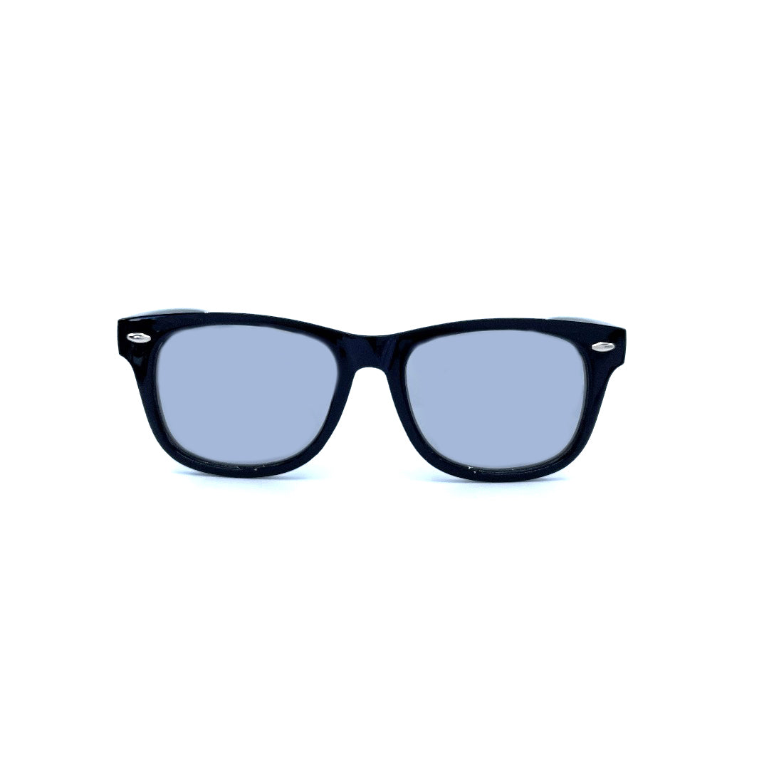 Sunglasses - Jax Shades - Black with silver mirror lens