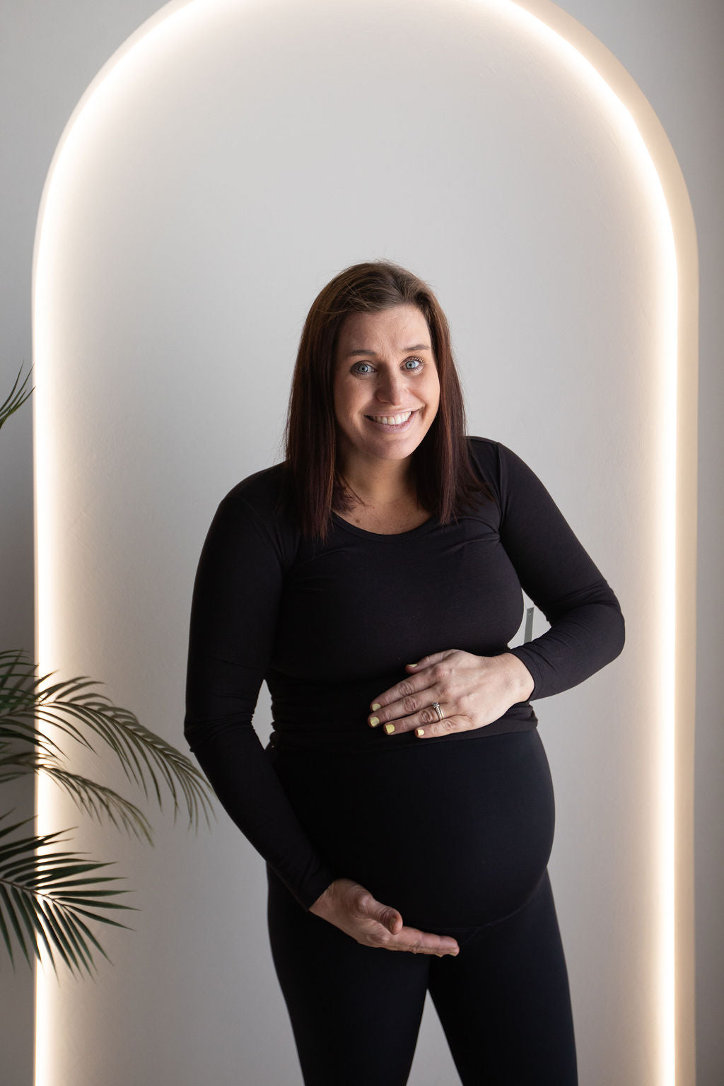 Born Maternity Long Sleeve Top (Black)