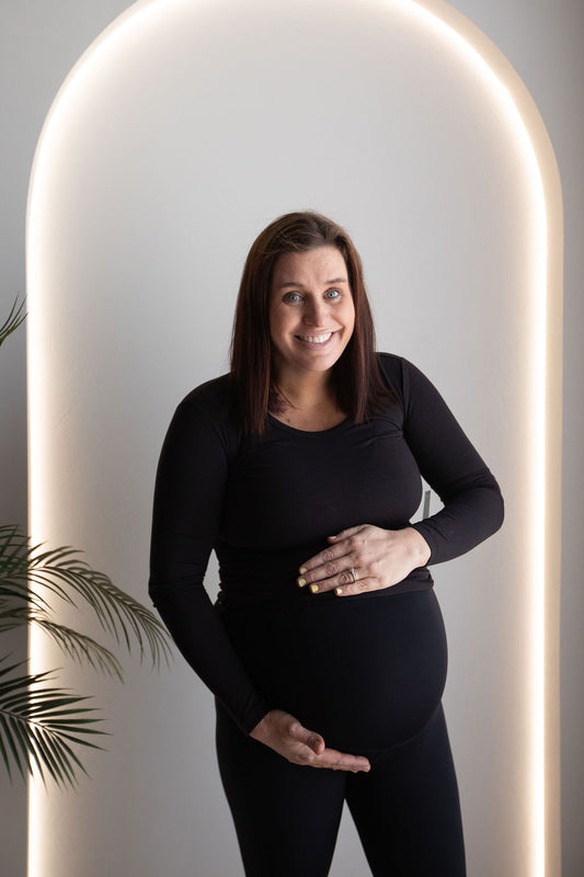 Born Maternity Long Sleeve Top (Black)