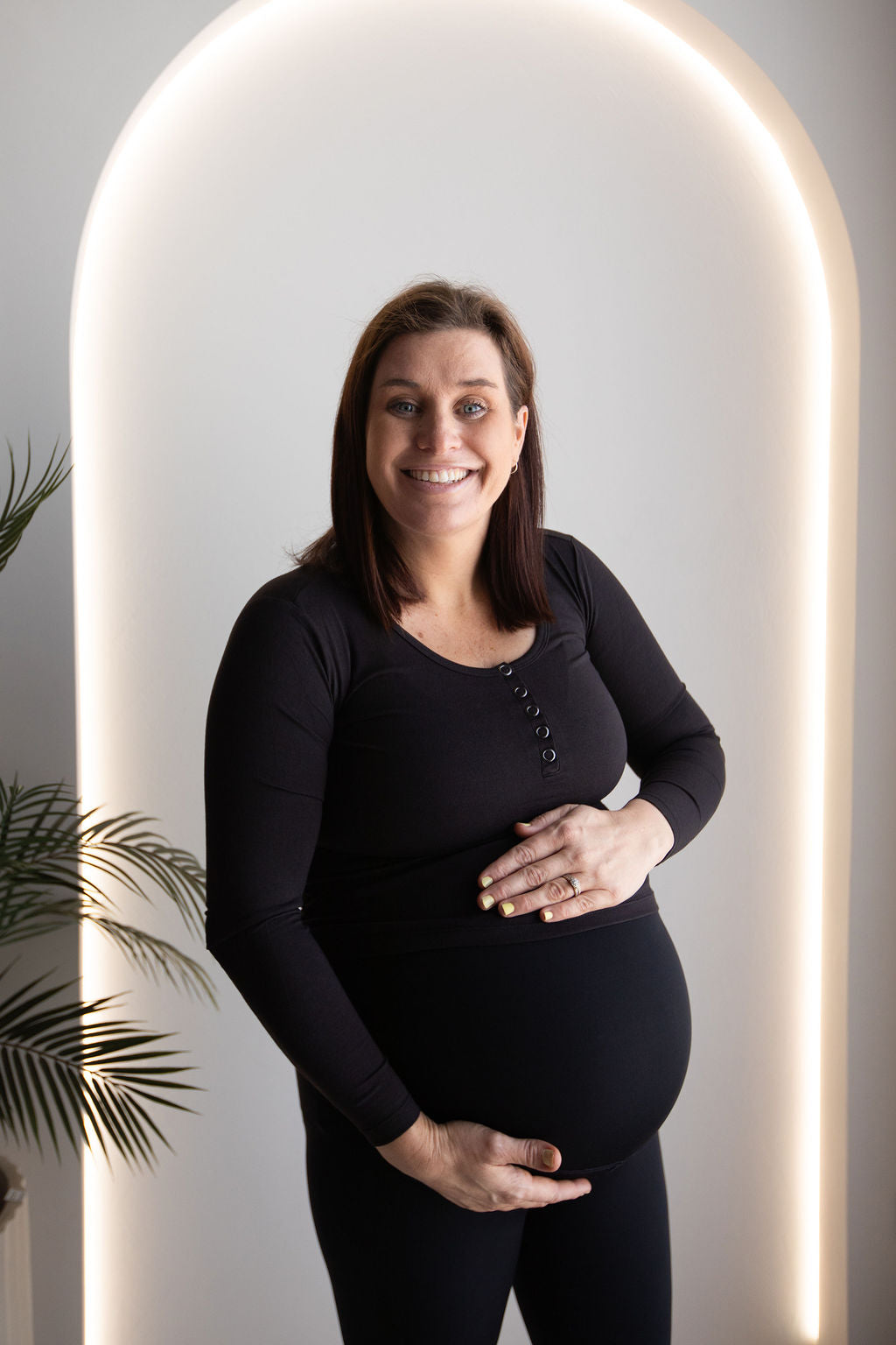 Born Maternity Long Sleeve Breast Feeding Top (Black)