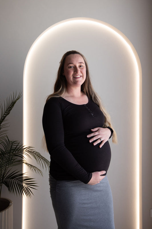 Born Maternity Long Sleeve Breast Feeding Top (Black)