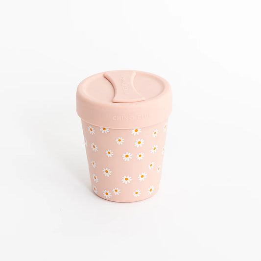 Chino Stainless Steel Coffee Cup 8oz Pink Daisy