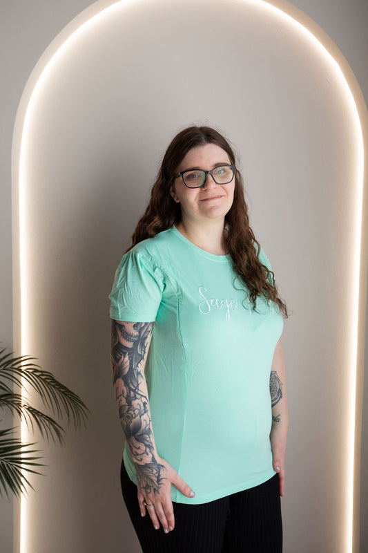 Sage Rose Feeding T-Shirt - Mint