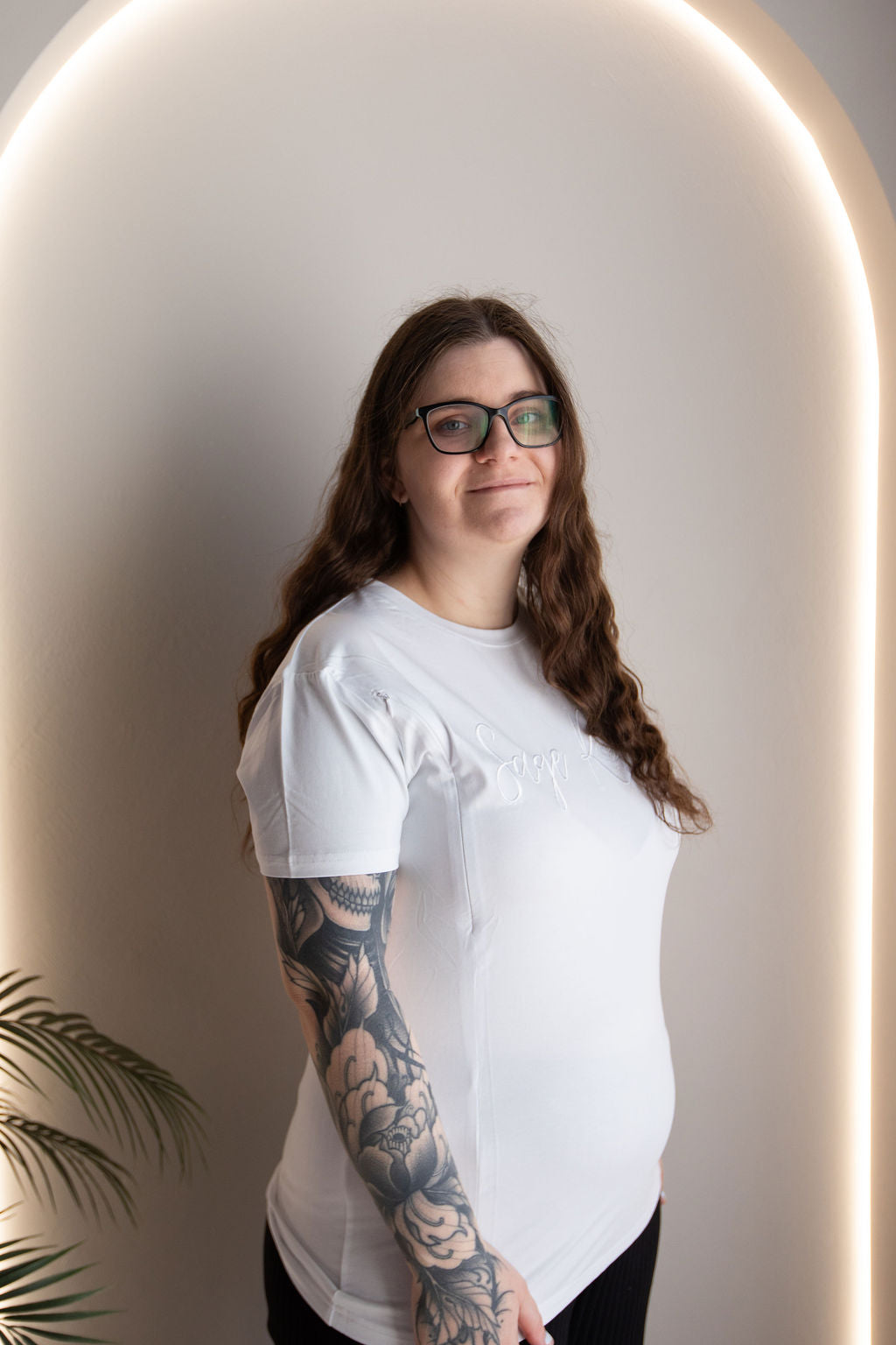 Sage Rose Feeding T-Shirt - White