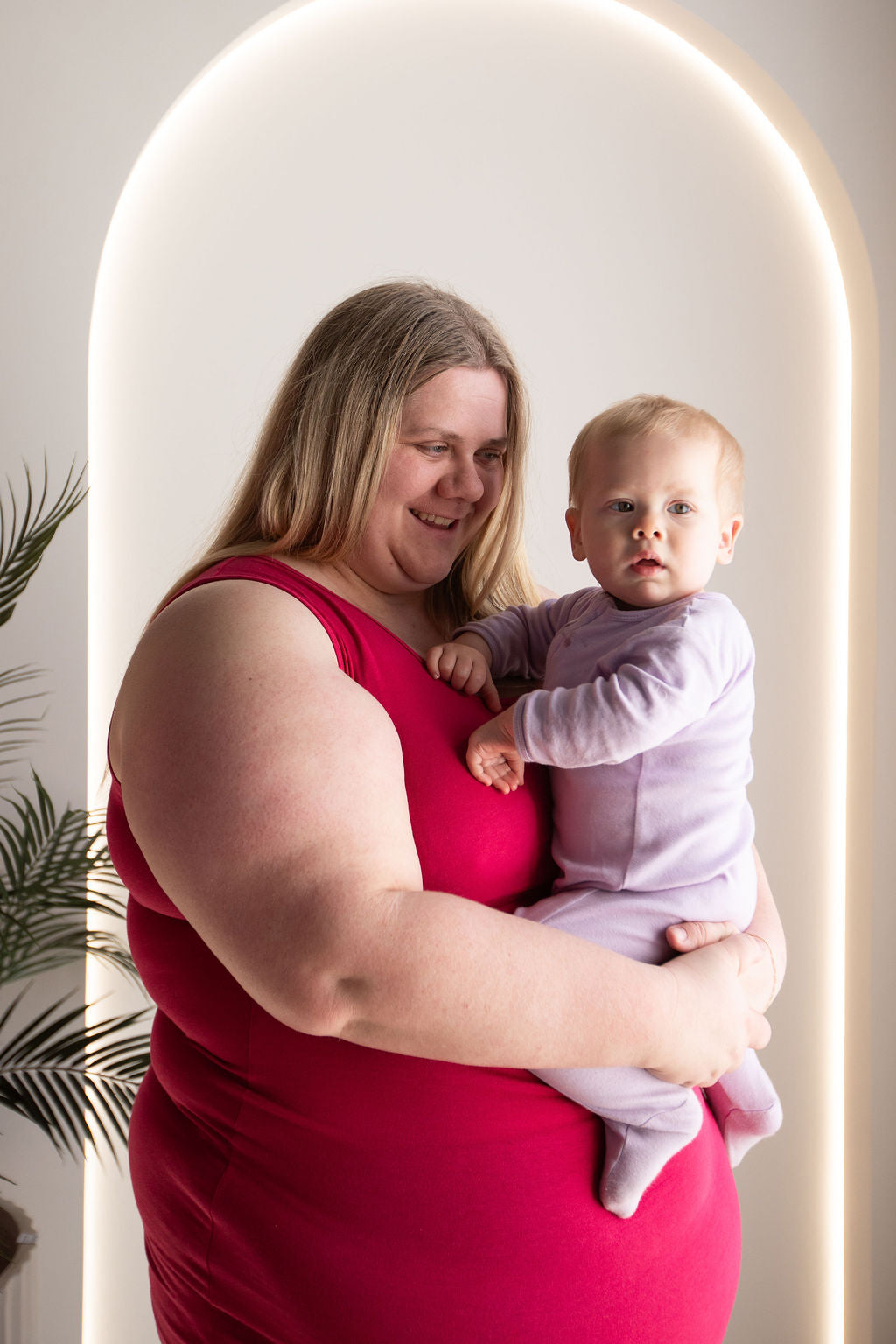Born Maternity Breast Feeding Singlet (Dark Pink)
