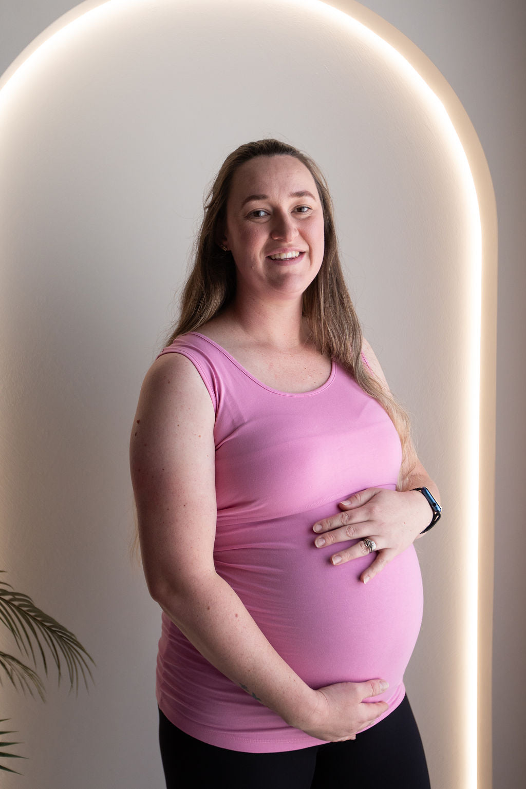 Born Maternity Breast Feeding Singlet (Light Pink)