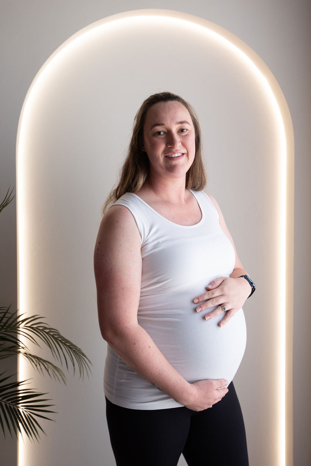 Born Maternity Breast Feeding Singlet (White)