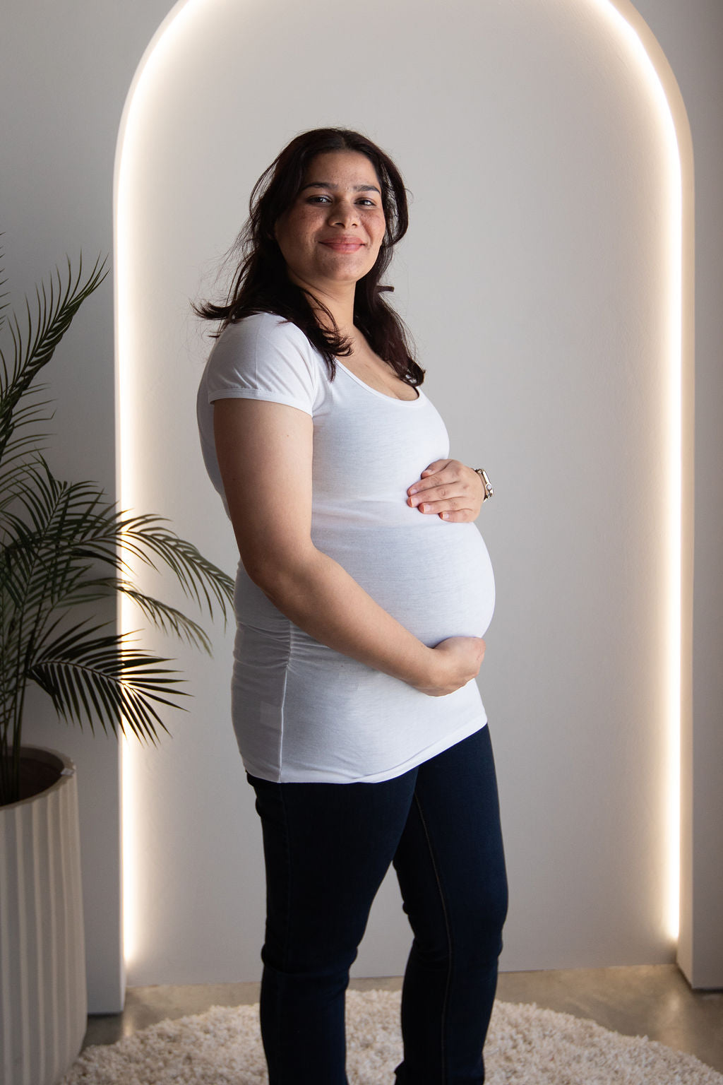 Born Maternity Short Sleeve Tee (White)