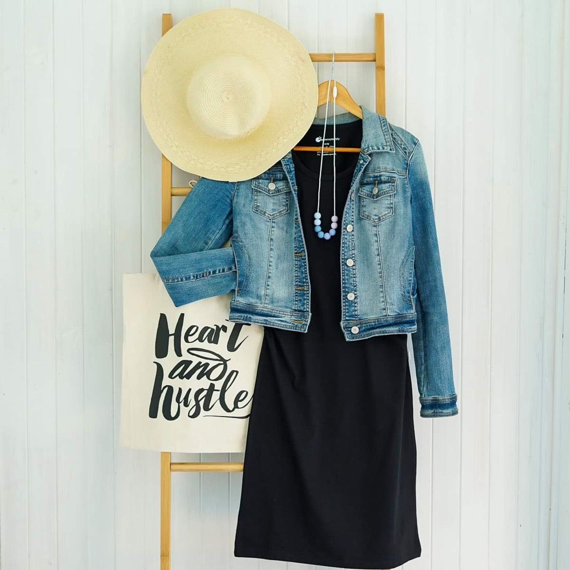 Born Maternity Long Sleeve Dress (Black)
