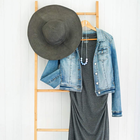 Born Maternity Basic Dress – Cotton Maternity Tank Dress - Grey