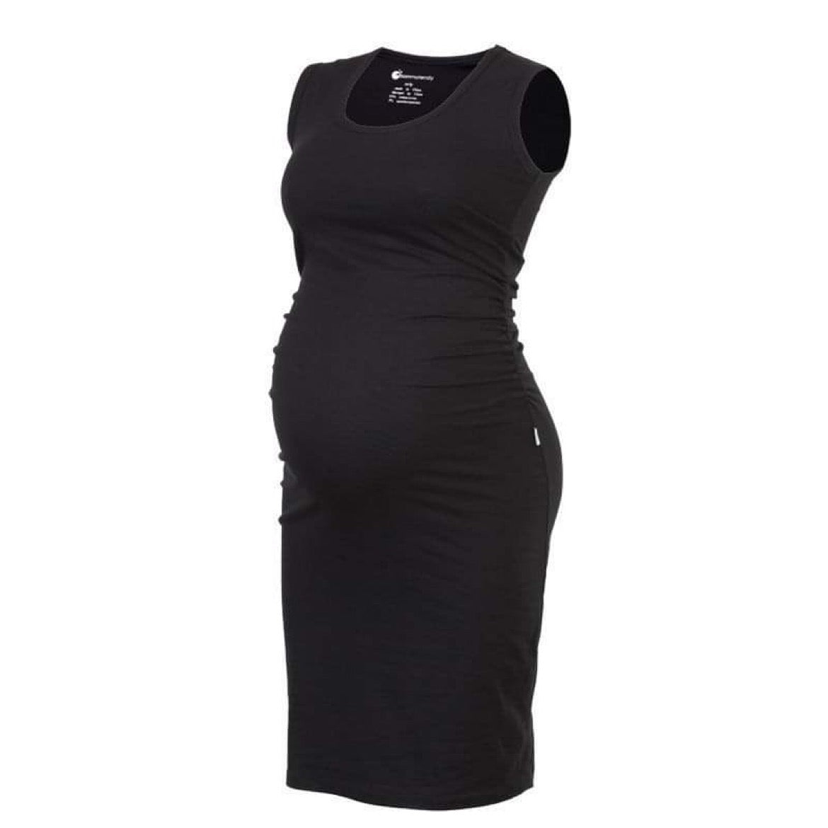 Born Maternity Basic Dress Cotton Maternity Tank Dress - Black bornmaternity Born Maternity Basic Dress Cotton Maternity Tank Dress - Black bornmaternity