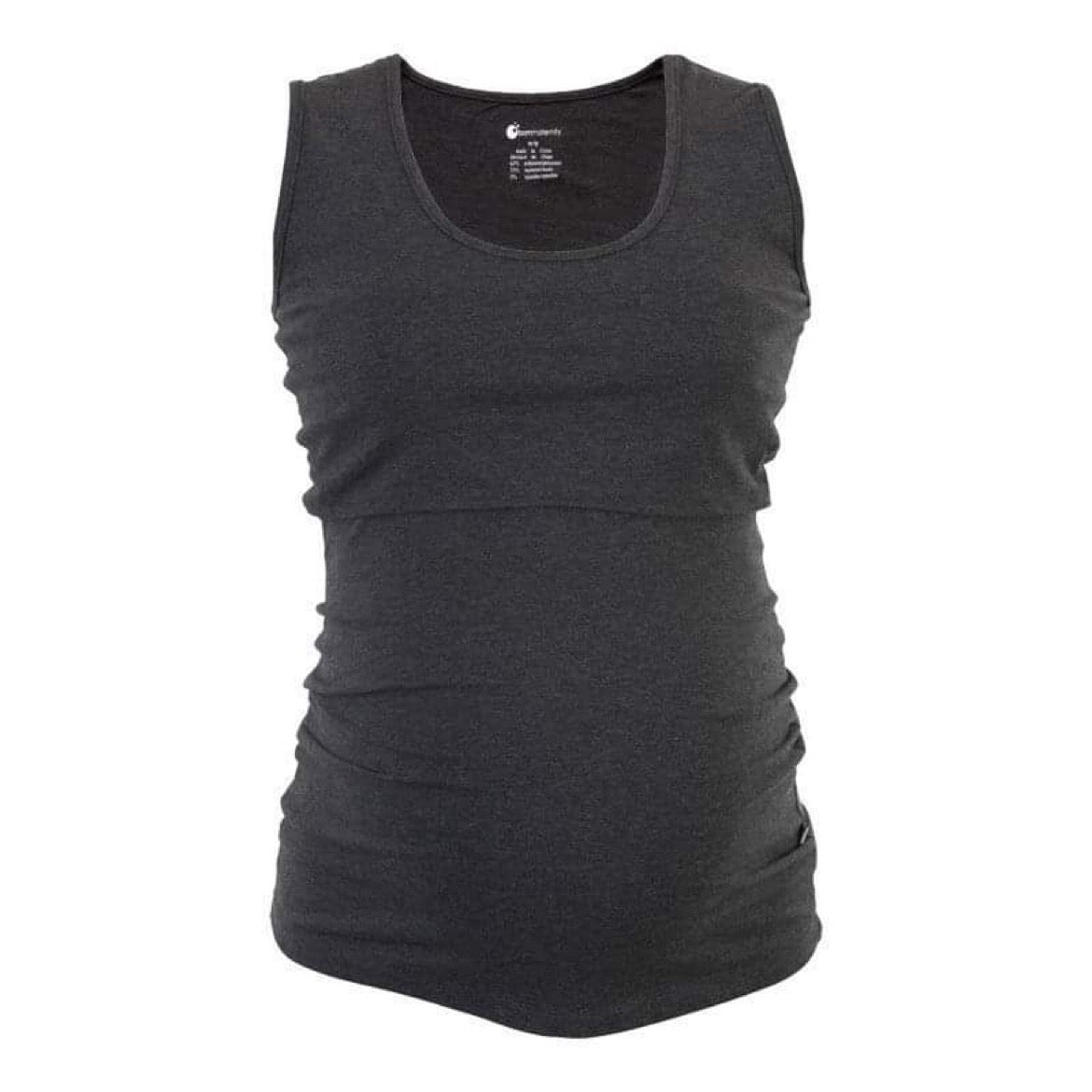 Born Maternity Casual Comfy Affordable Quality Feeding Singlet Top Grey