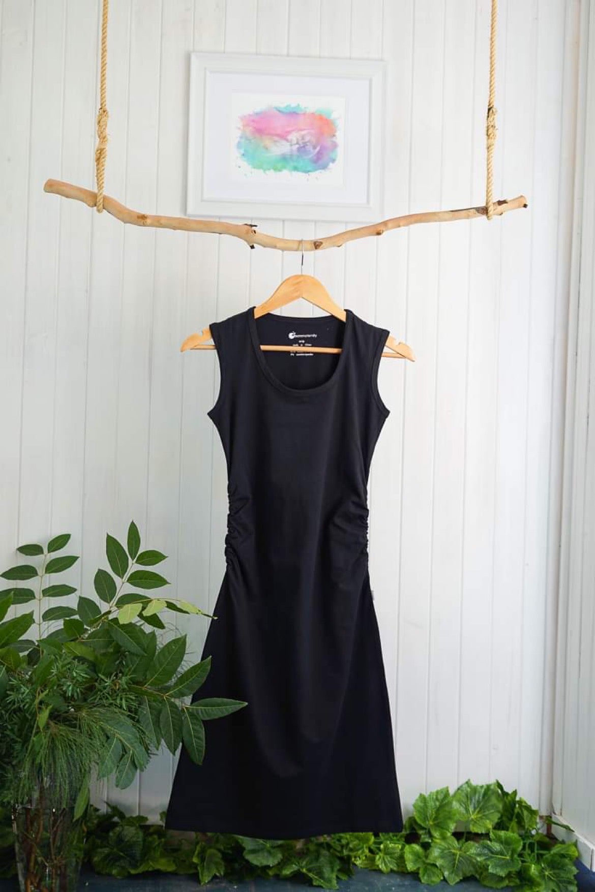 Born Maternity Sleeveless Dress (Black)