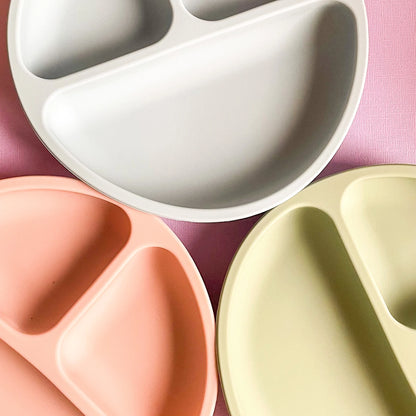 Silicone Divided Suction Plate - Pink