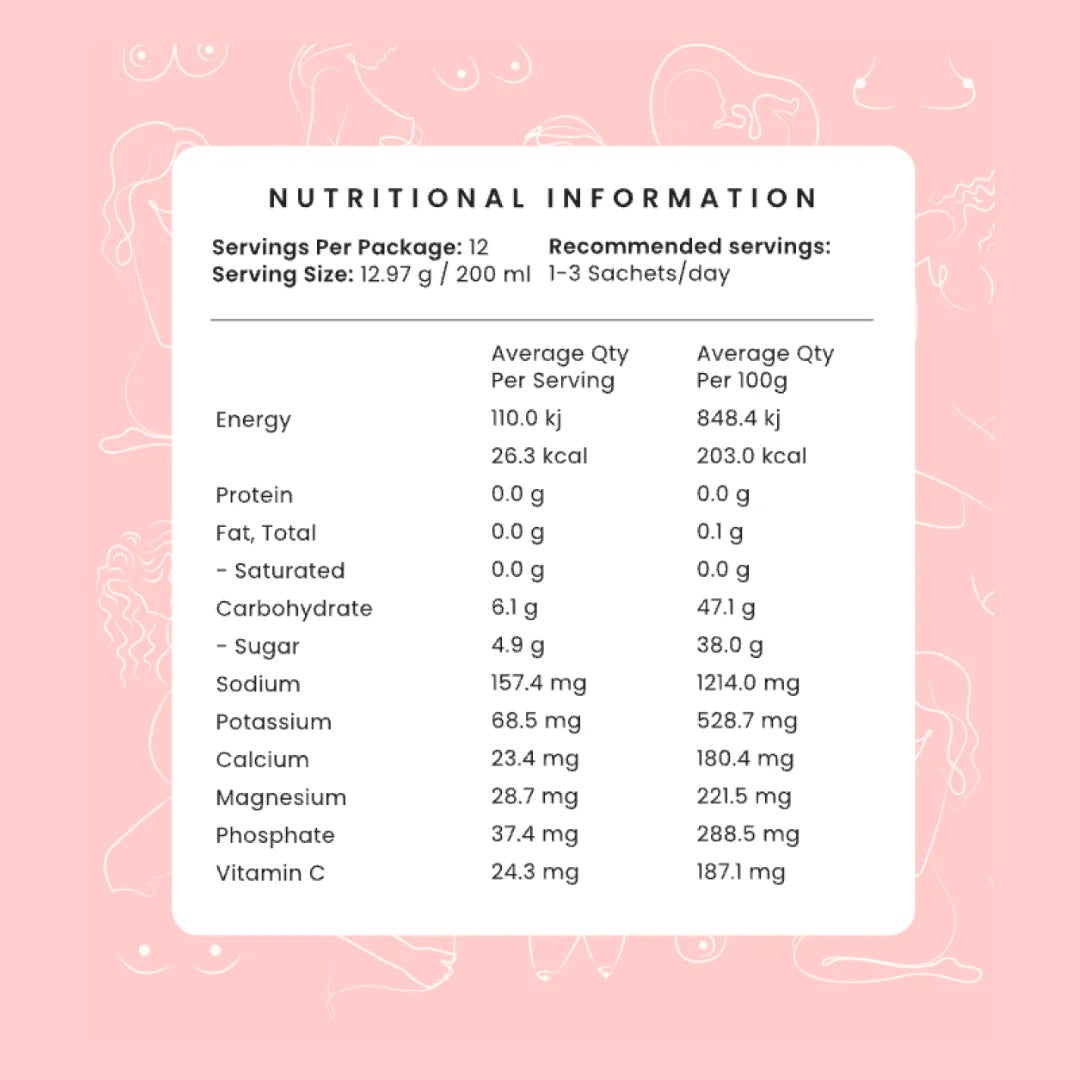 HydroBump Watermelon Hydration Boosters – Electrolyte Drink Sachets for Pregnancy & Breastfeeding