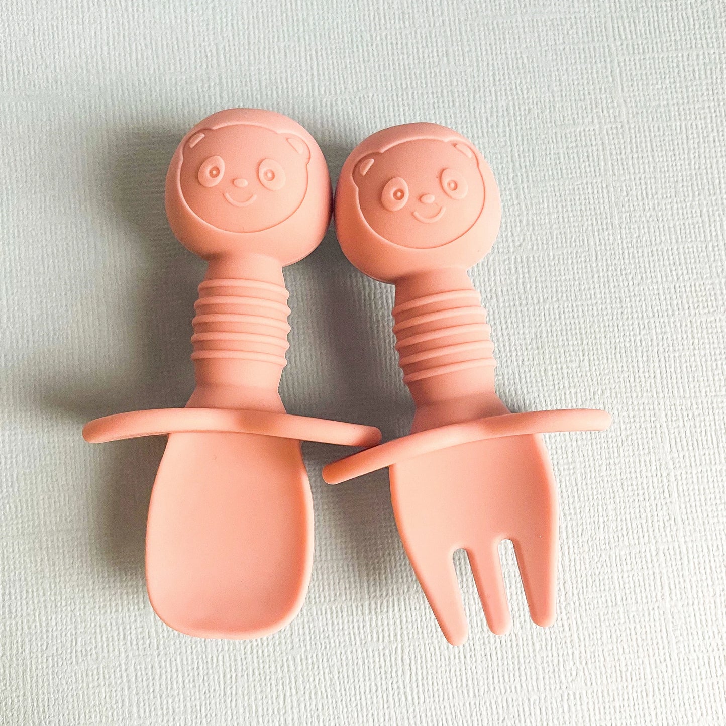 Mini Silicone Training Utensil Set - Blush
