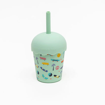 Chino Mini Smoothie Cup & Straw Skate Aqua