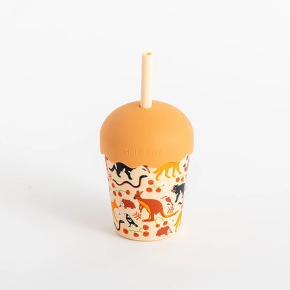 Chino Mini Smoothie Cup & Straw Aussie Animals