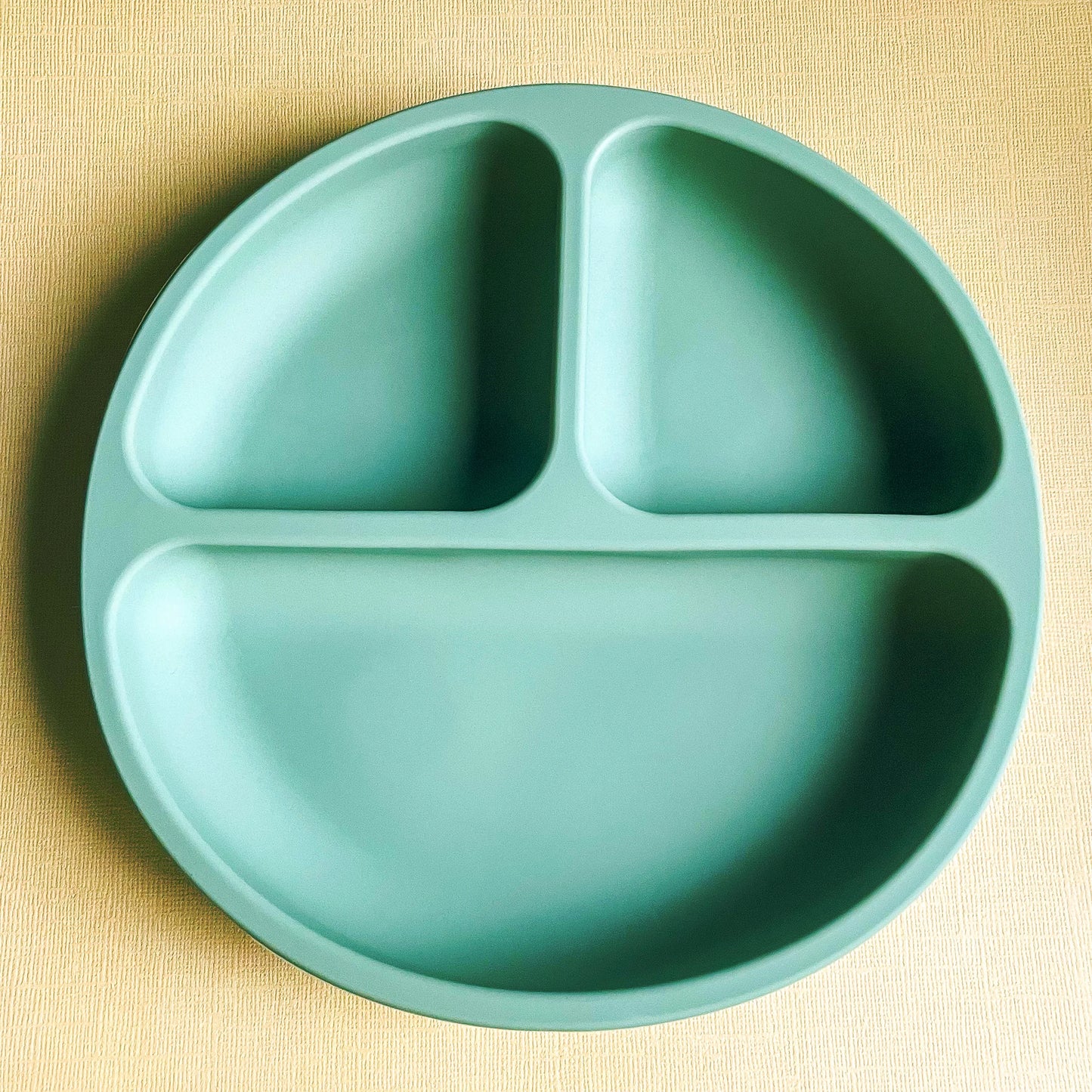 Silicone Divided Suction Plate - Green