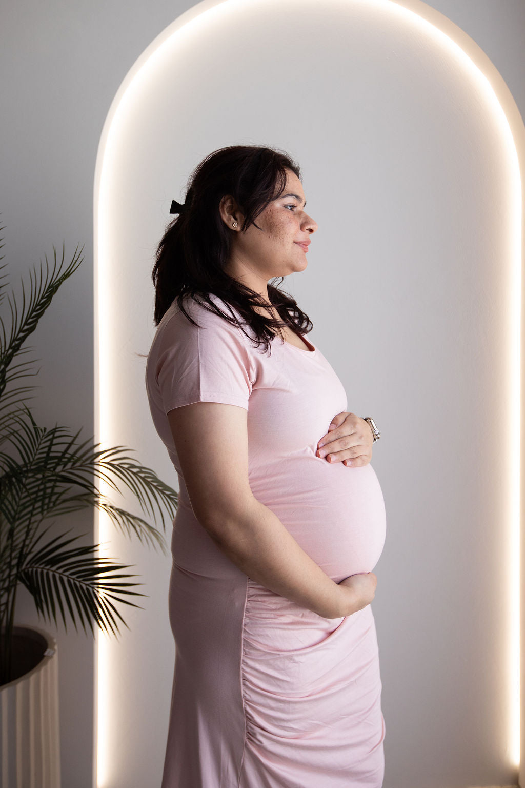 Maternity Bodycon Dress - Blush