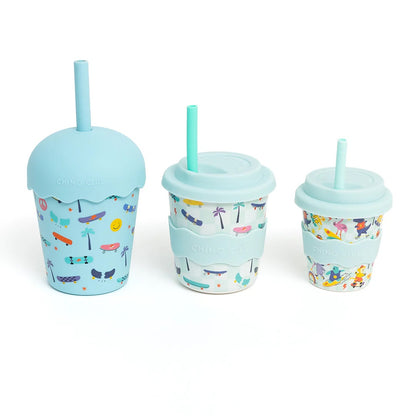 Chino Mini Smoothie Cup & Straw Skate Blue