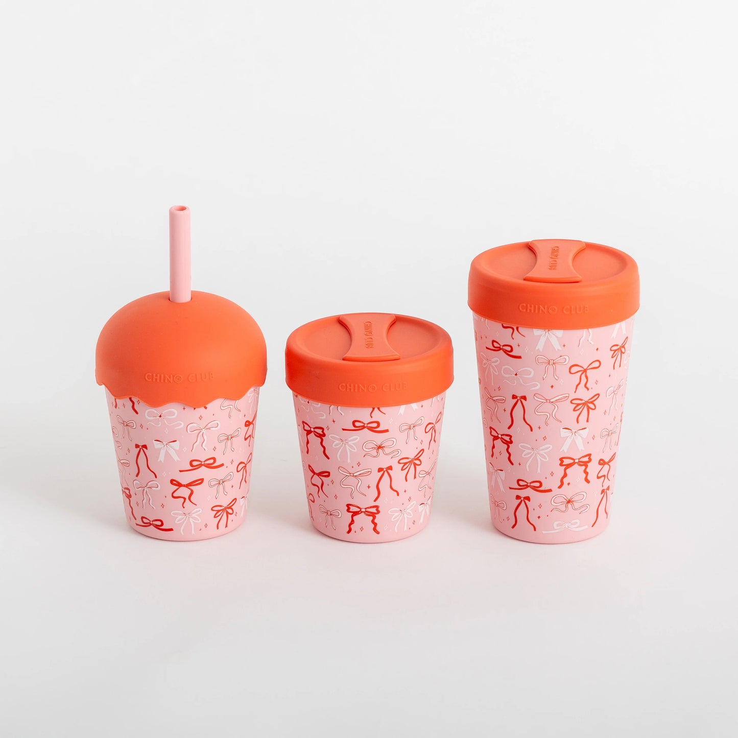 Chino Mini Smoothie Cup & Straw Bows
