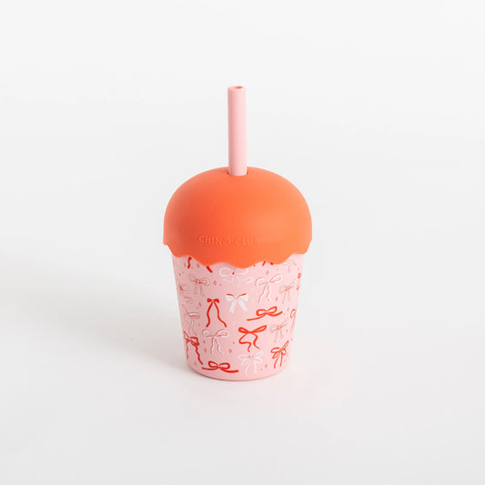 Chino Mini Smoothie Cup & Straw Bows