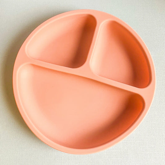 Silicone Divided Suction Plate - Pink