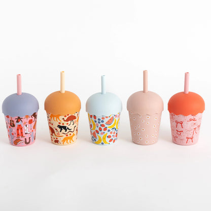 Chino Mini Smoothie Cup & Straw Aussie Animals