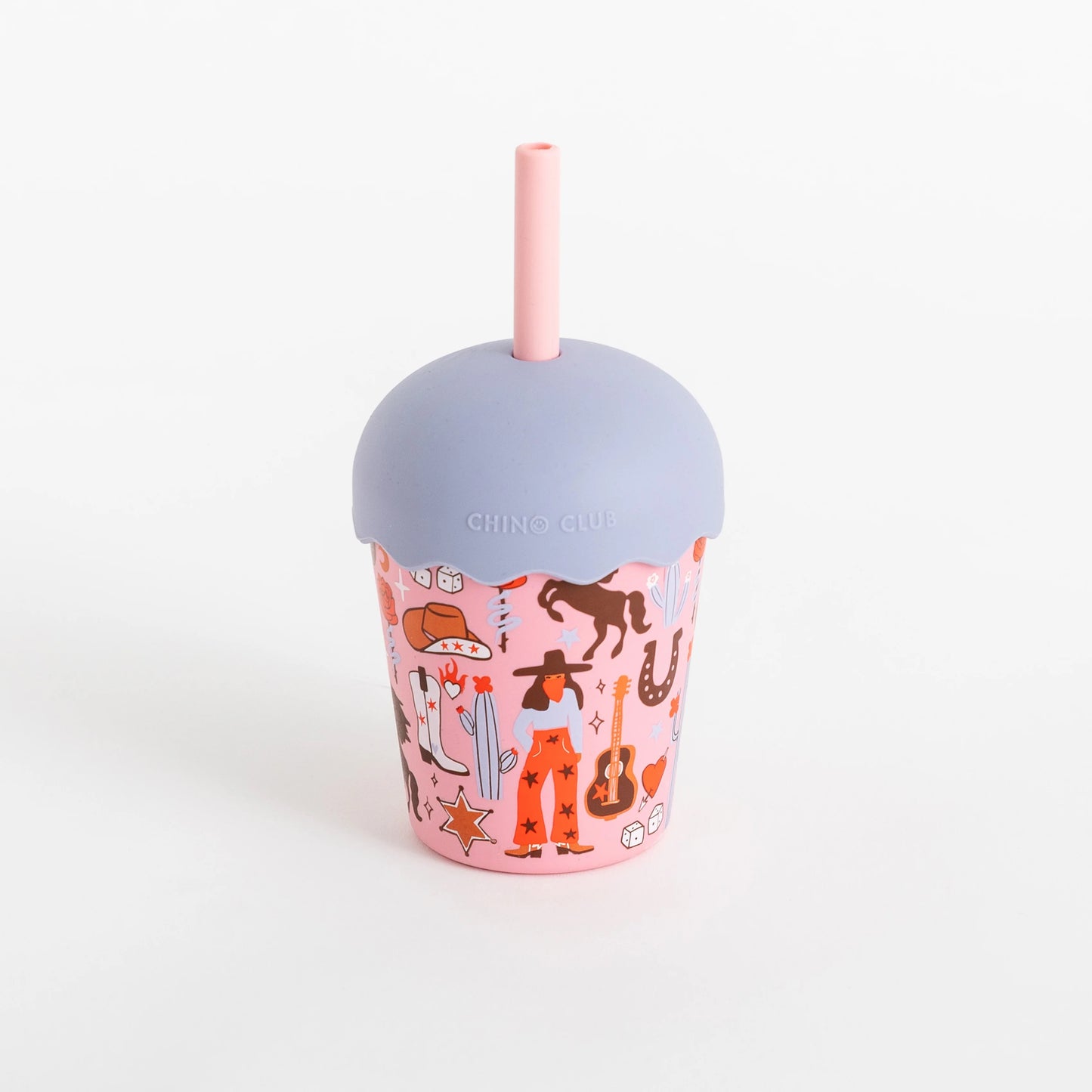 Chino Mini Smoothie Cup & Straw Cowgirl