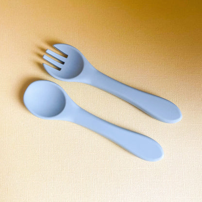 Fork & Spoon Set - Sky