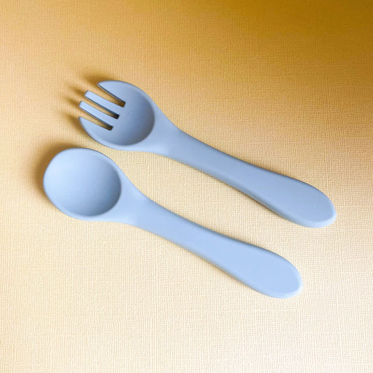Fork & Spoon Set - Sky