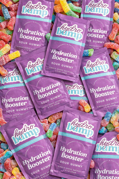 HydroBump Sour Gummy Hydration Boosters – Electrolyte Drink Sachets for Pregnancy & Breastfeeding