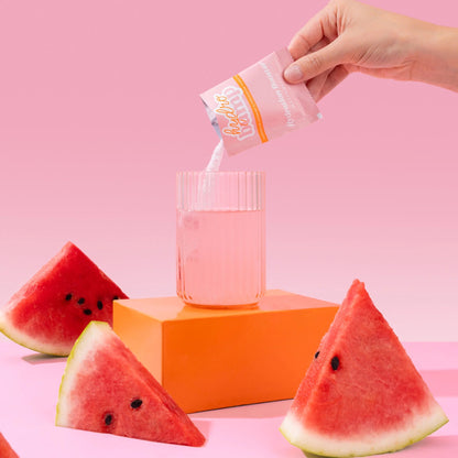 HydroBump Watermelon Hydration Boosters – Electrolyte Drink Sachets for Pregnancy & Breastfeeding