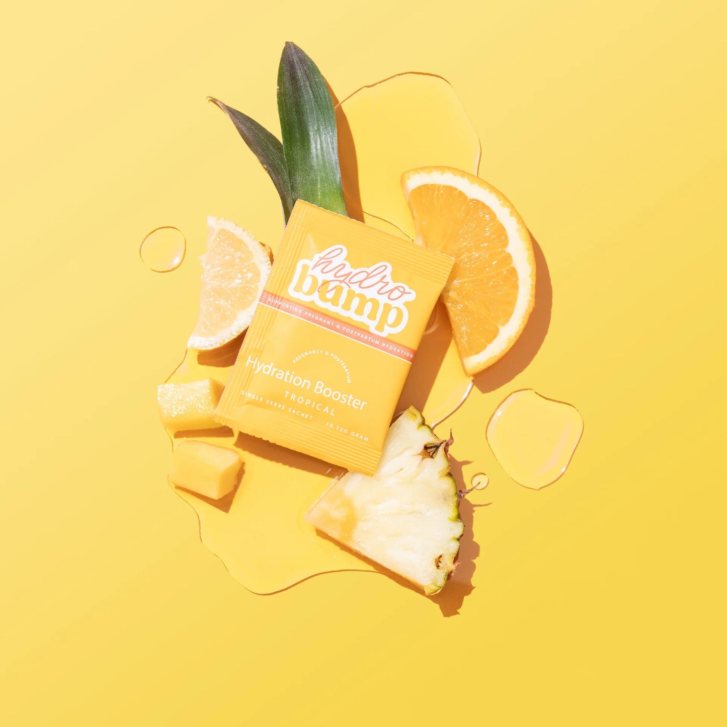 HydroBump Tropical Hydration Boosters – Electrolyte Drink Sachets for Pregnancy & Breastfeeding