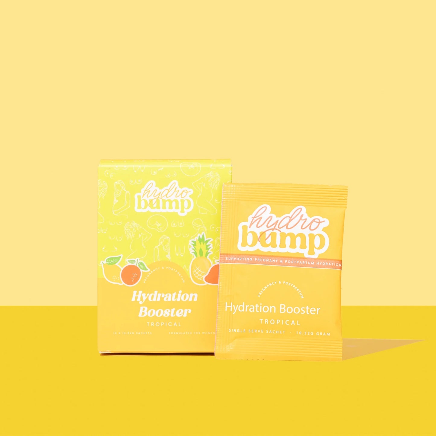 HydroBump Tropical Hydration Boosters – Electrolyte Drink Sachets for Pregnancy & Breastfeeding