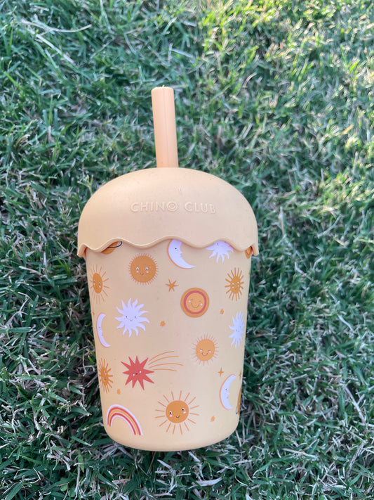 Chino Mini Smoothie Cup & Straw Suns Orange