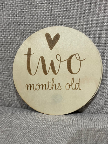 Baby Milestone Wooden Discs