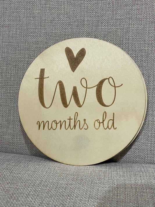 Baby Milestone Wooden Discs