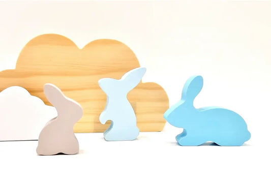 Bunnies & Cloud Set - Blue