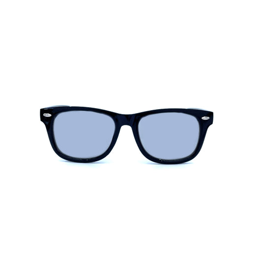 Sunglasses - Jax Shades - Black with silver mirror lens