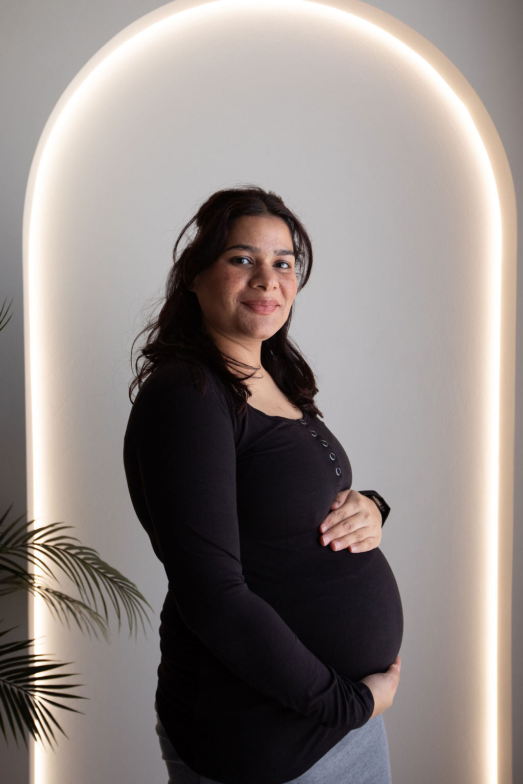 Born Maternity Long Sleeve Breast Feeding Top (Black)