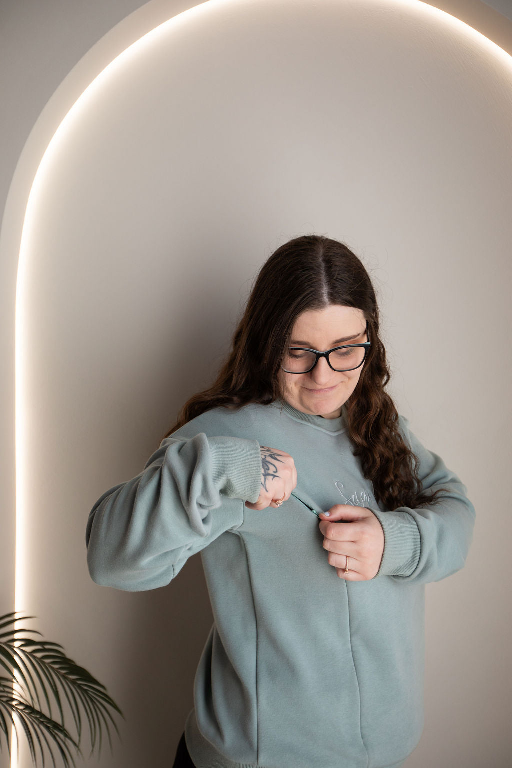 Sage Rose Feeding Jumper - Green