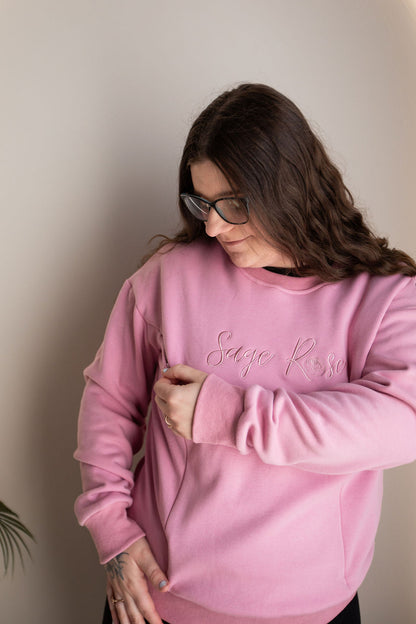 Sage Rose Feeding Jumper - Pink