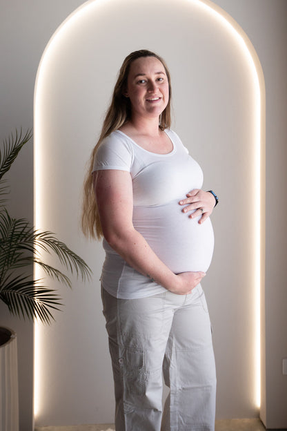 Born Maternity Short Sleeve Tee (White)